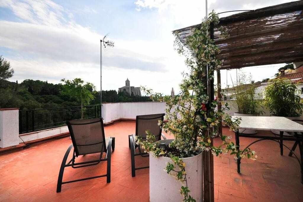 Apartamento Con Increibles Vistas Y Terraza Girona Luaran gambar
