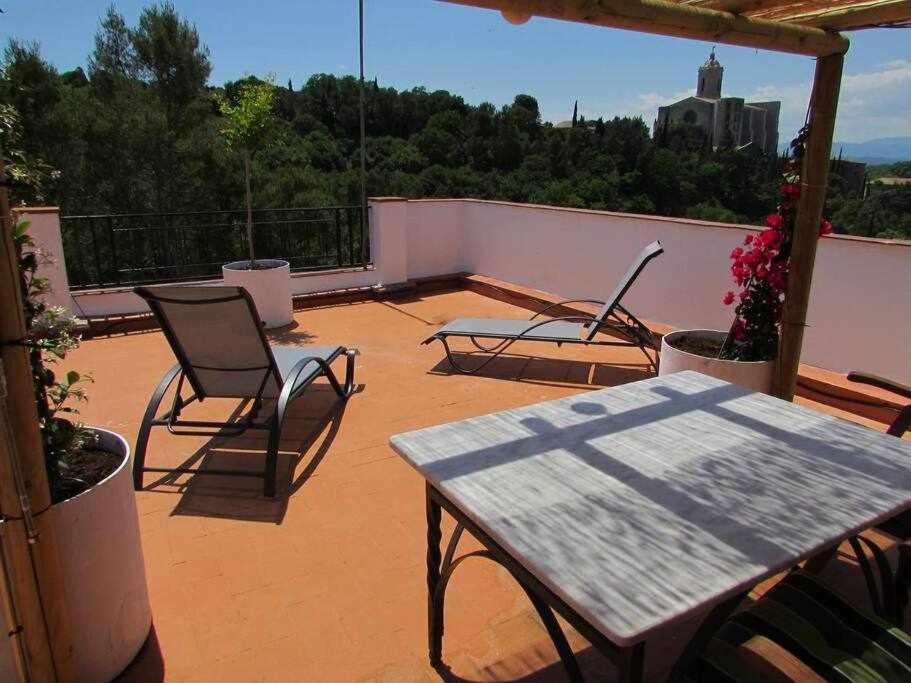 Apartamento Con Increibles Vistas Y Terraza Girona Luaran gambar
